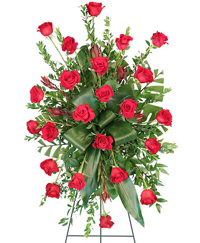 Red Rose Standing Spray