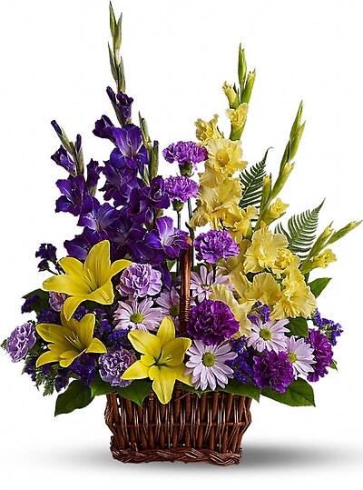 Purple &amp; Yellow Table basket